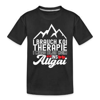 Allgäu Bayern - Kinder Premium Bio T-Shirt - Schwarz - Vorne