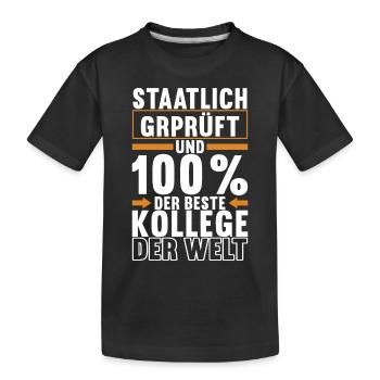 Abschiedsgeschenk Kollege Jobwechel - Kinder Premium Bio T-Shirt - Schwarz - Vorne