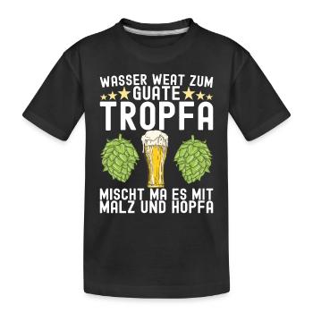 Allgäu Bayern - Kinder Premium Bio T-Shirt - Schwarz - Vorne