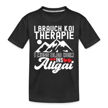 Allgäu Bayern - Kinder Premium Bio T-Shirt - Schwarz - Vorne