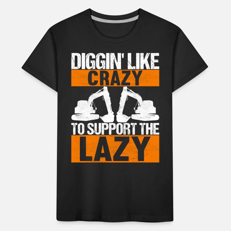 Baustelle Bagger Baggerfahrer Kinder Premium Bio T-Shirt