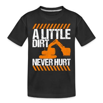 Conducteur d’excavatrice de chantier de chantier - T-shirt bio Premium Enfant - noir - Devant