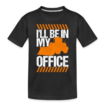 Conducteur d’excavatrice de chantier de chantier - T-shirt bio Premium Enfant - noir - Devant