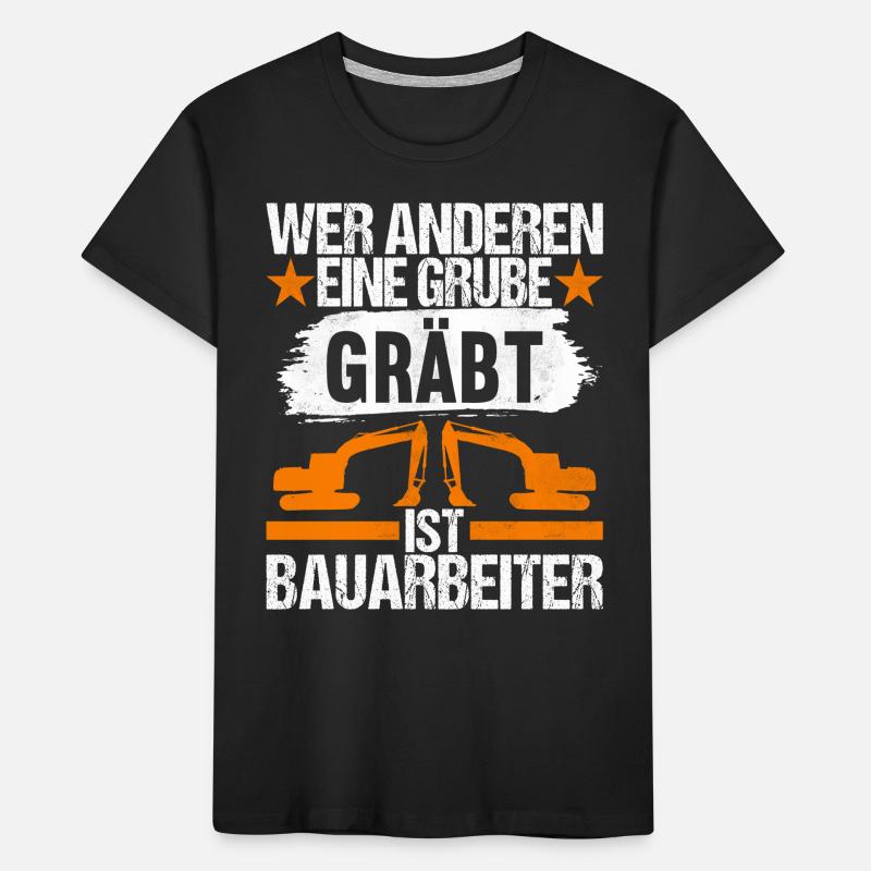 Baustelle Bagger Baggerfahrer Kinder Premium Bio T-Shirt
