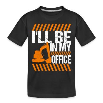 Conducteur d’excavatrice de chantier de chantier - T-shirt bio Premium Enfant - noir - Devant