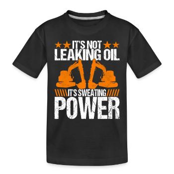 Conducteur d’excavatrice de chantier de chantier - T-shirt bio Premium Enfant - noir - Devant