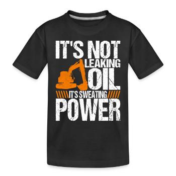 Conducteur d’excavatrice de chantier de chantier - T-shirt bio Premium Enfant - noir - Devant