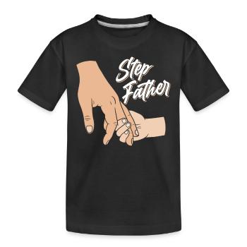 Beau-père Beau-père Fête des pères Beau-père - T-shirt bio Premium Enfant - noir - Devant