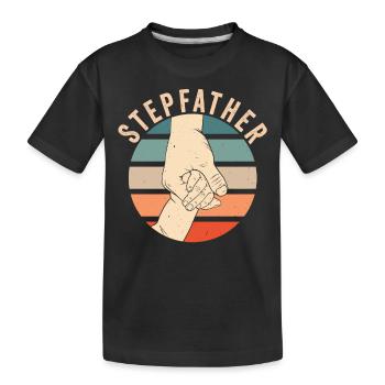 Beau-père Fête des pères Beau-père Beau-père - T-shirt bio Premium Enfant - noir - Devant