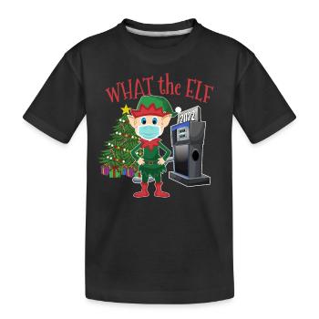 Ce que l’Elfe - Elfe avec masque et pompe à essence - T-shirt bio Premium Enfant - noir - Devant