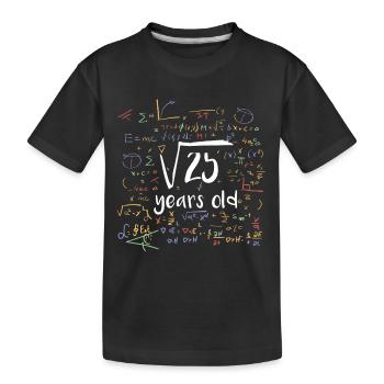Racine carré 25 ans - T-shirt bio Premium Enfant - noir - Devant
