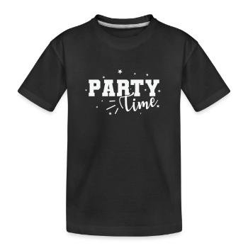Party Time Celebrations Music Friends Dancing - Kids' Premium Organic T-Shirt - black - Front