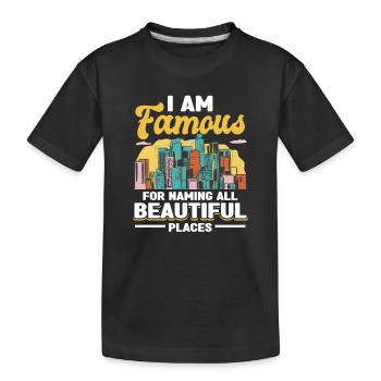 Tour Sightseeing US American Tour Guide - Kids' Premium Organic T-Shirt - black - Front