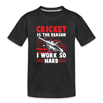Cricket - Kinder Premium Bio T-Shirt - Schwarz - Vorne