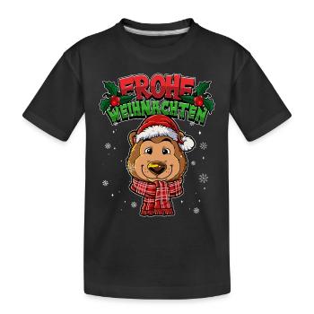 Frohe Weihnachten - Kinder Premium Bio T-Shirt - Schwarz - Vorne