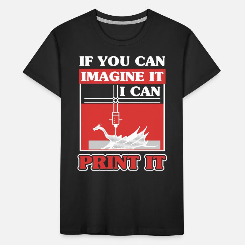 3D Scan Digital Printing Printer Kids' Premium Organic T-Shirt