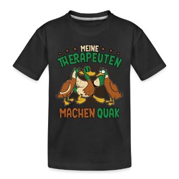 Enten - Kinder Premium Bio T-Shirt - Schwarz - Vorne