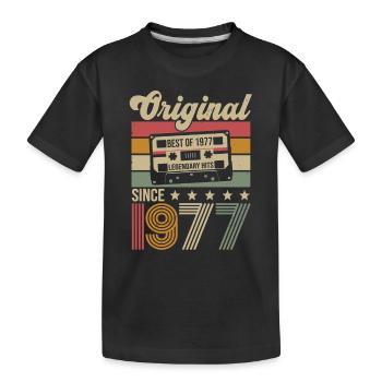 Vintage Geburtstag Original Geschenkidee 1977 - Kinder Premium Bio T-Shirt - Schwarz - Vorne