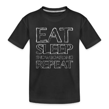 Manger du snowboard - T-shirt bio Premium Enfant - noir - Devant
