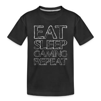 Eating Sleep Gambling - Kids' Premium Organic T-Shirt - black - Front