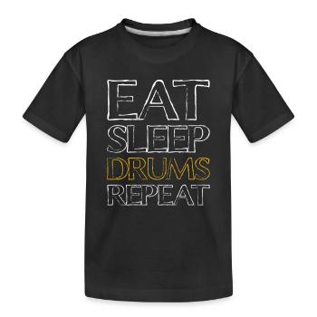 Manger des tambours endormis - T-shirt bio Premium Enfant - noir - Devant