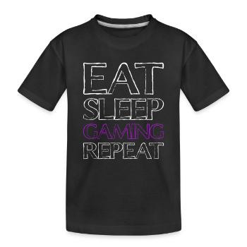 Eating Sleep Gambling - Kids' Premium Organic T-Shirt - black - Front