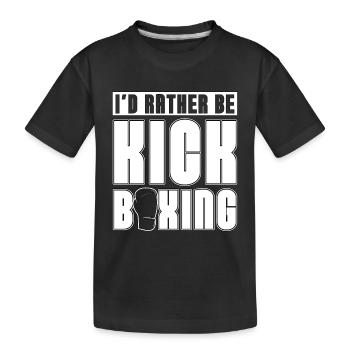 Je préfère être Kickboxer Kickboxer Boxing Fighter - T-shirt bio Premium Enfant - noir - Devant
