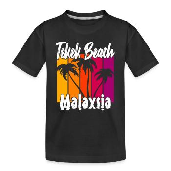 Telek Beach Malaisie - T-shirt bio Premium Enfant - noir - Devant