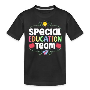 Équipe d’éducation de l’enfance en difficulté Profession Enseignant en éducation de l’enfance en difficulté - T-shirt bio Premium Enfant - noir - Devant