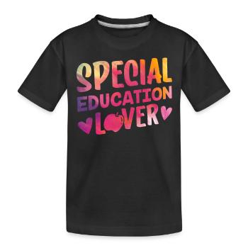 Amoureux de l’éducation de l’enfance en difficulté Enseignants de l’enfance en difficulté - T-shirt bio Premium Enfant - noir - Devant