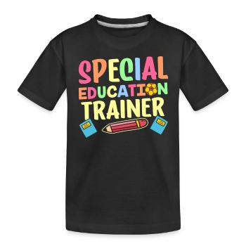 Formateur en éducation de l’enfance en difficulté Enseignant en éducation de l’enfance en difficulté - T-shirt bio Premium Enfant - noir - Devant