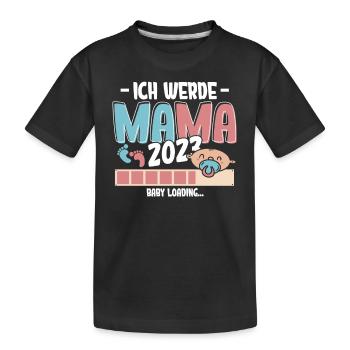 Je vais être Maman 2023 Chargement - T-shirt bio Premium Enfant - noir - Devant