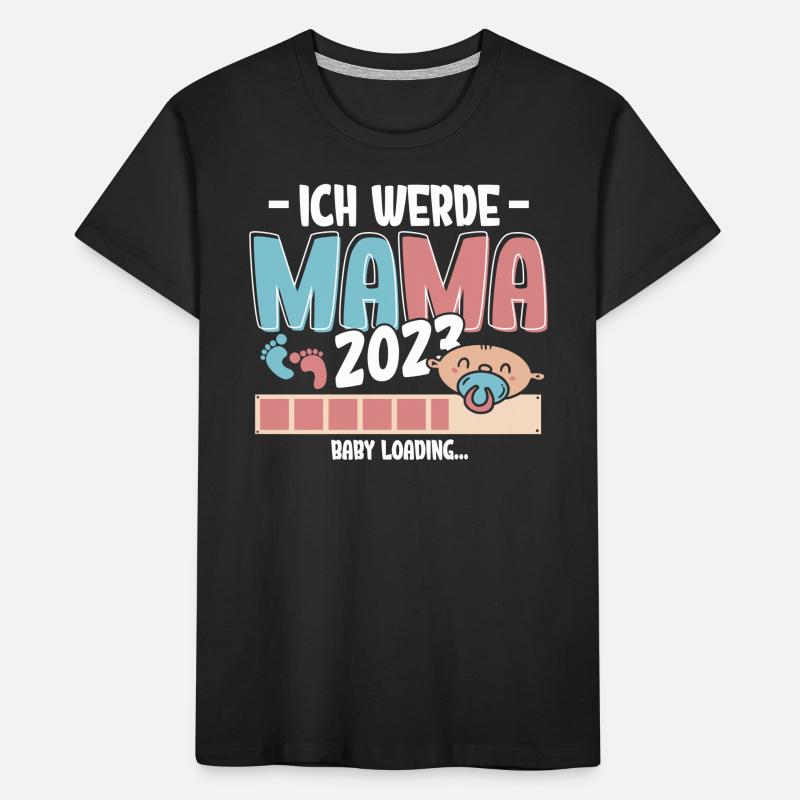 Ich werde Mama 2023 Loading Kinder Premium Bio T-Shirt