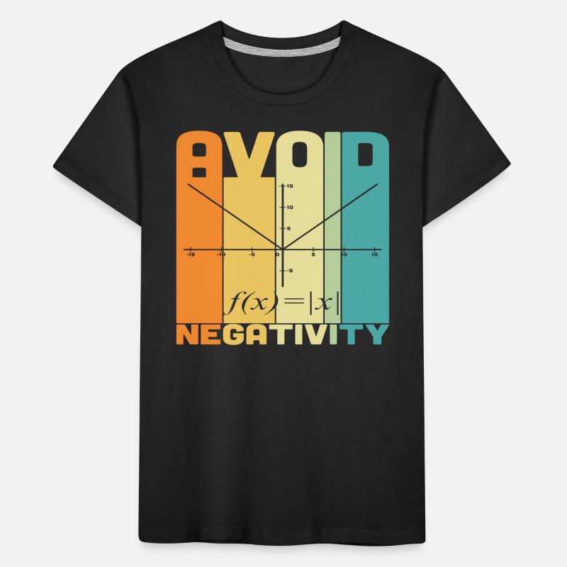 Avoid Negativity Math Quotes Kids' Premium Organic T-Shirt
