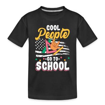 Patriotic US Flag Teaching Veteran Lehrkräf - Kids' Premium Organic T-Shirt - black - Front