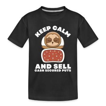 Négociation d'options Cash Secured Puts Future Forex - T-shirt bio Premium Enfant - noir - Devant