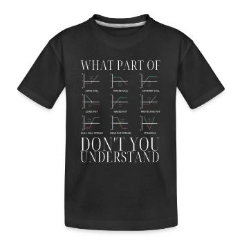 Négociation d'options Cash Secured Puts Future Forex - T-shirt bio Premium Enfant - noir - Devant