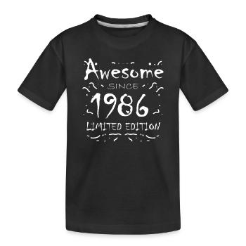 1986 - Né en 1986 - Fantastique depuis 1986 - T-shirt bio Premium Enfant - noir - Devant