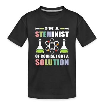 Je suis un Steminis Bien sûr, j’ai une solution - T-shirt bio Premium Enfant - noir - Devant