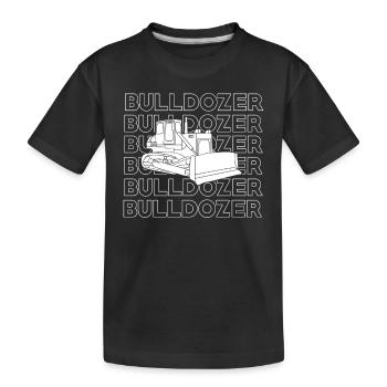 Bulldozer - Kids' Premium Organic T-Shirt - black - Front
