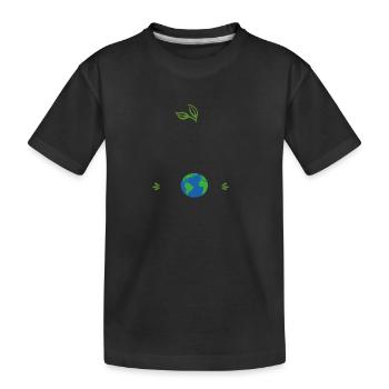 Machen Sie den Alltag zu einem Tag der Erde - Kinder Premium Bio T-Shirt - Schwarz - Vorne