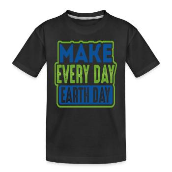 Faites du Jour de la Terre tous les jours - T-shirt bio Premium Enfant - noir - Devant