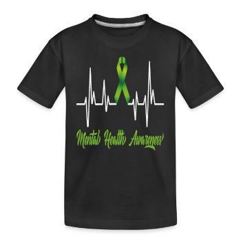 Mental Health Awareness - Kids' Premium Organic T-Shirt - black - Front