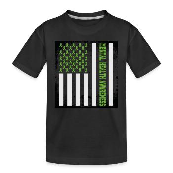 Bewusstsein für psychische Gesundheit Aufklärung über psychische - Kinder Premium Bio T-Shirt - Schwarz - Vorne