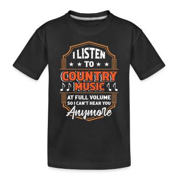 Folk Songs Western Music Lovers Musician - Kids' Premium Organic T-Shirt - black - Front