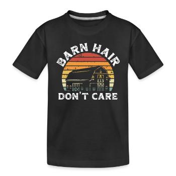 Barn Hair Not Interested - Kids' Premium Organic T-Shirt - black - Front