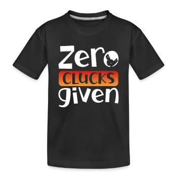 Zero Gurgling Given - Kids' Premium Organic T-Shirt - black - Front