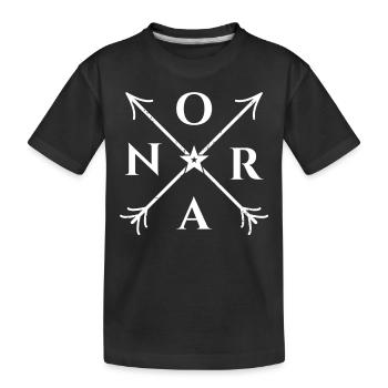 Nora X- Form Motiv Nora Geschenk - Kinder Premium Bio T-Shirt - Schwarz - Vorne