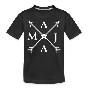 Maja X- Form Motiv Maja Geschenk - Kinder Premium Bio T-Shirt - Schwarz - Vorne
