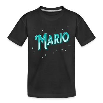 Nom Mario personnalisé - T-shirt bio Premium Enfant - noir - Devant